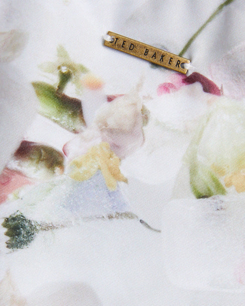 OVELINA-Swimwear-It's all in the details: Bikini bottoms High waisted All-over pressed floral print Panel detail Engraved logo plaque Fully lined Stretch finish Lydia is 5'10" / 1.77m and wears a Ted size 1 Please note, this item is only returnable if the hygiene strip is still in place- Ted Baker Romania